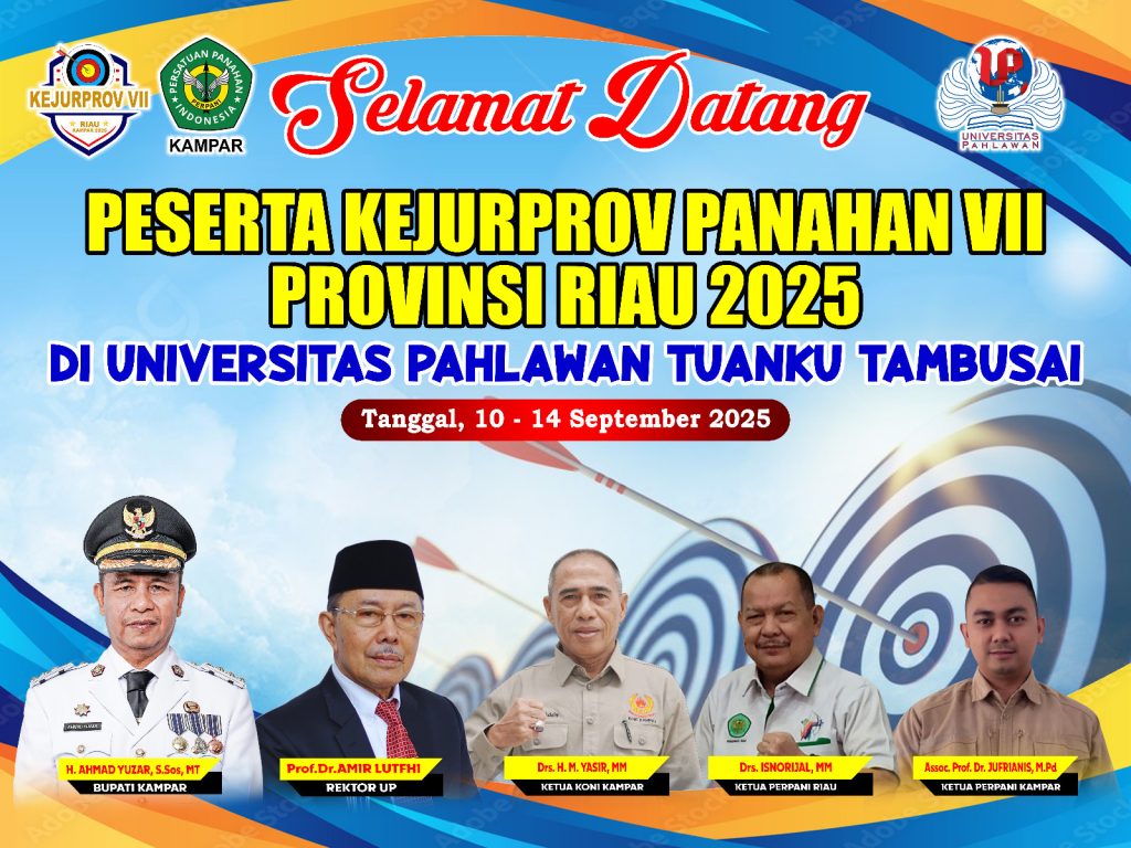 Mulai Digelar 10 September,, Kejurprov VII Panahan Riau Didukung Bupati, Rektor UP Hingga KONI Kampar